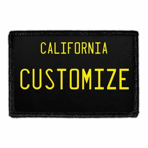 Pull Patch California License Plate patch egen tekst