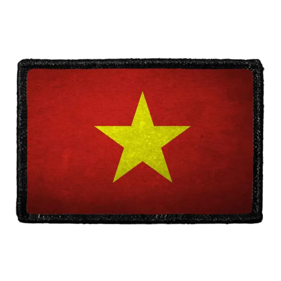 Pull Patch Vietnam Flag Color Distressed patch