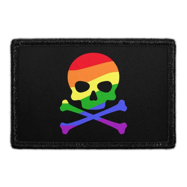 Pull Patch Skull LGBTQ patch velcro dødning