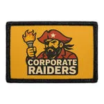 Pull Patch Corporate Raiders patch med velcro 76 mm