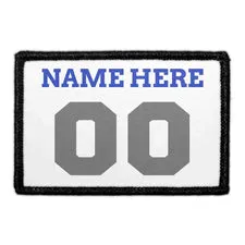 Pull Patch Customizable Jersey patch grå/blå/hvid med velcro