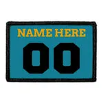 Pull Patch Customizable Jersey patch teal guld sort velcro