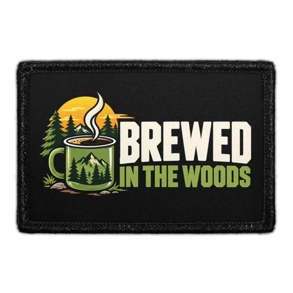 Pull Patch Brewed In The Woods patch kaffe outdoor
