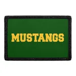 Pull Patch Mustangs Yellow Text patch 3x2 velcro gul