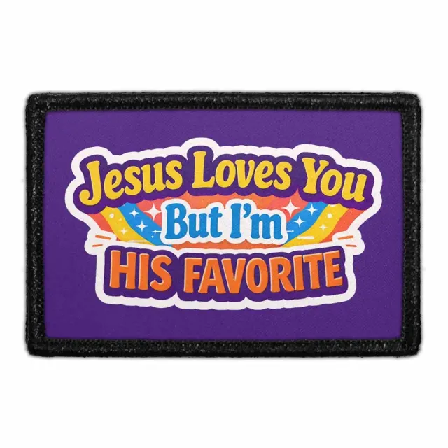Pull Patch Jesus Loves You patch med velcro – favorit