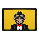 Pull Patch Gorilla With Coat And Tie patch velcro habit