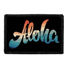 Pull Patch Aloha 70s Vintage patch velcro 3x2 polyester