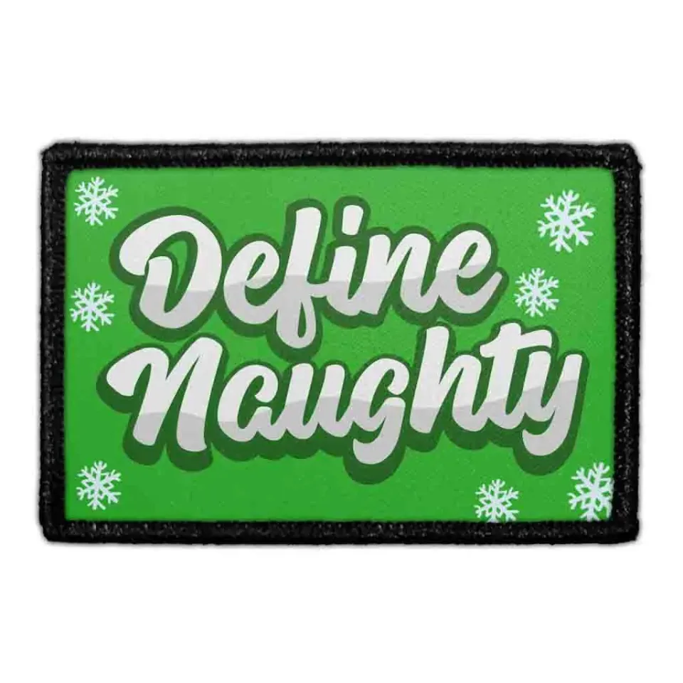 Pull Patch Define Naughty patch med velcro tekst