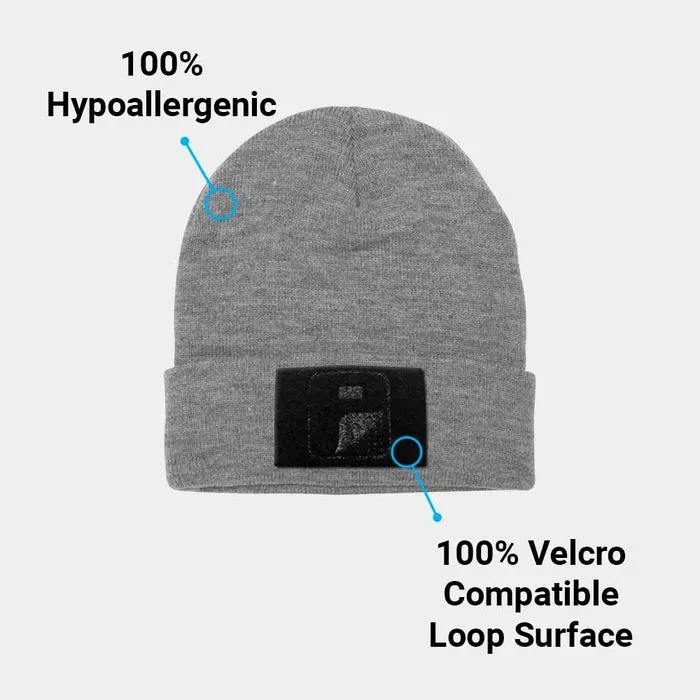 Pull Patch Premium Beanie Flexfit hue grå velcro