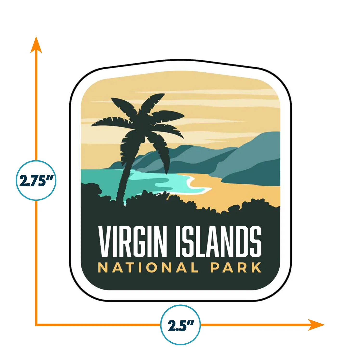 Vagabond Heart Virgin Islands klistermærke park