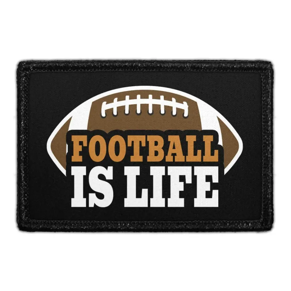 Pull Patch Football Is Life patch med velcro