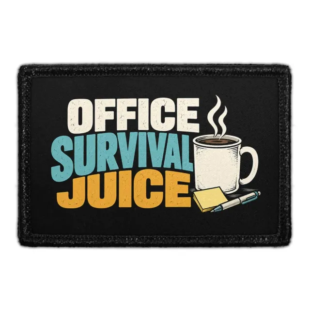 Pull Patch Office Survival Juice mærke 7,6 cm sjov