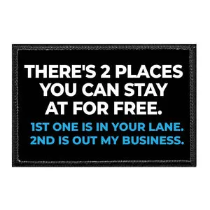 Pull Patch Stay In Your Lane patch tekst