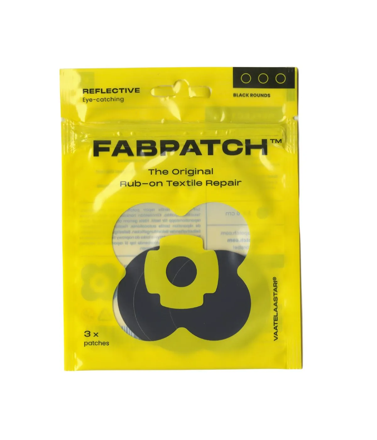 FabPatch REFLECTIVE Black dots lapper 3 stk refleks