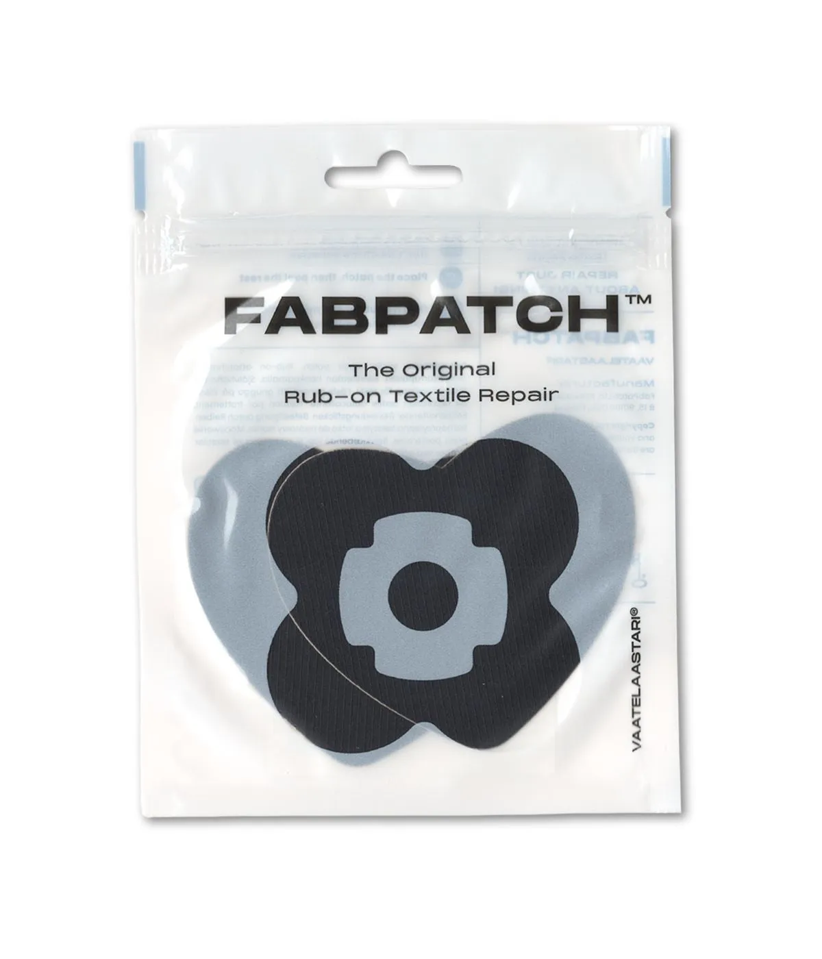 FabPatch EXTREME Black Hearts tekstillapper 2 stk slidstærke