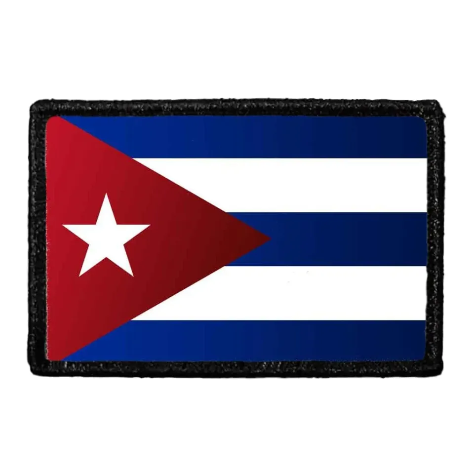 Pull Patch Cuba Flag Color patch med velcro i farve
