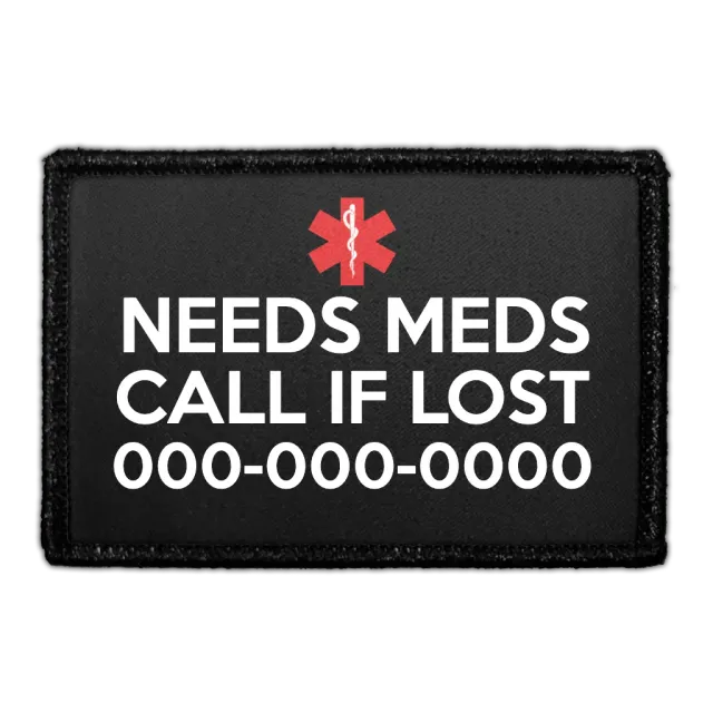 Pull Patch Custom Medical Alert patch med velcro 76x51