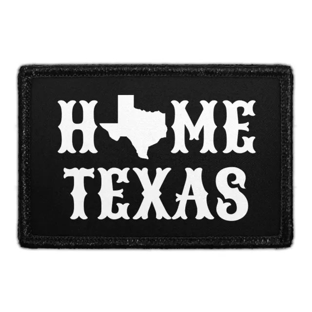 Pull Patch Home Texas patch velcro hvid tekst