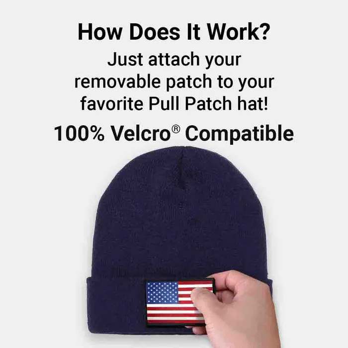 Pull Patch Premium Beanie Flexfit hue navy velcro
