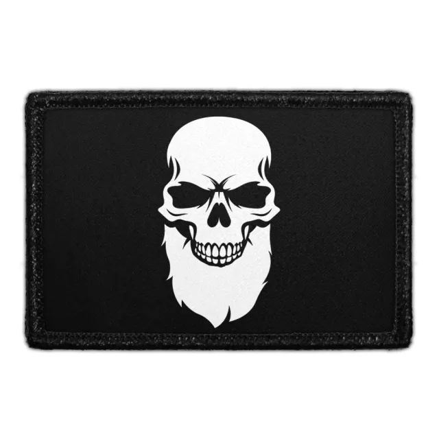 Pull Patch Bearded Skull patch velcro 7,6 cm