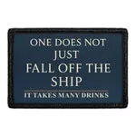Pull Patch Fall Off The Ship patch 7,6x5 cm velcro humor