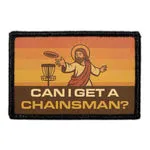 Pull Patch Chainsman patch 3x2 velcro disc golf humor