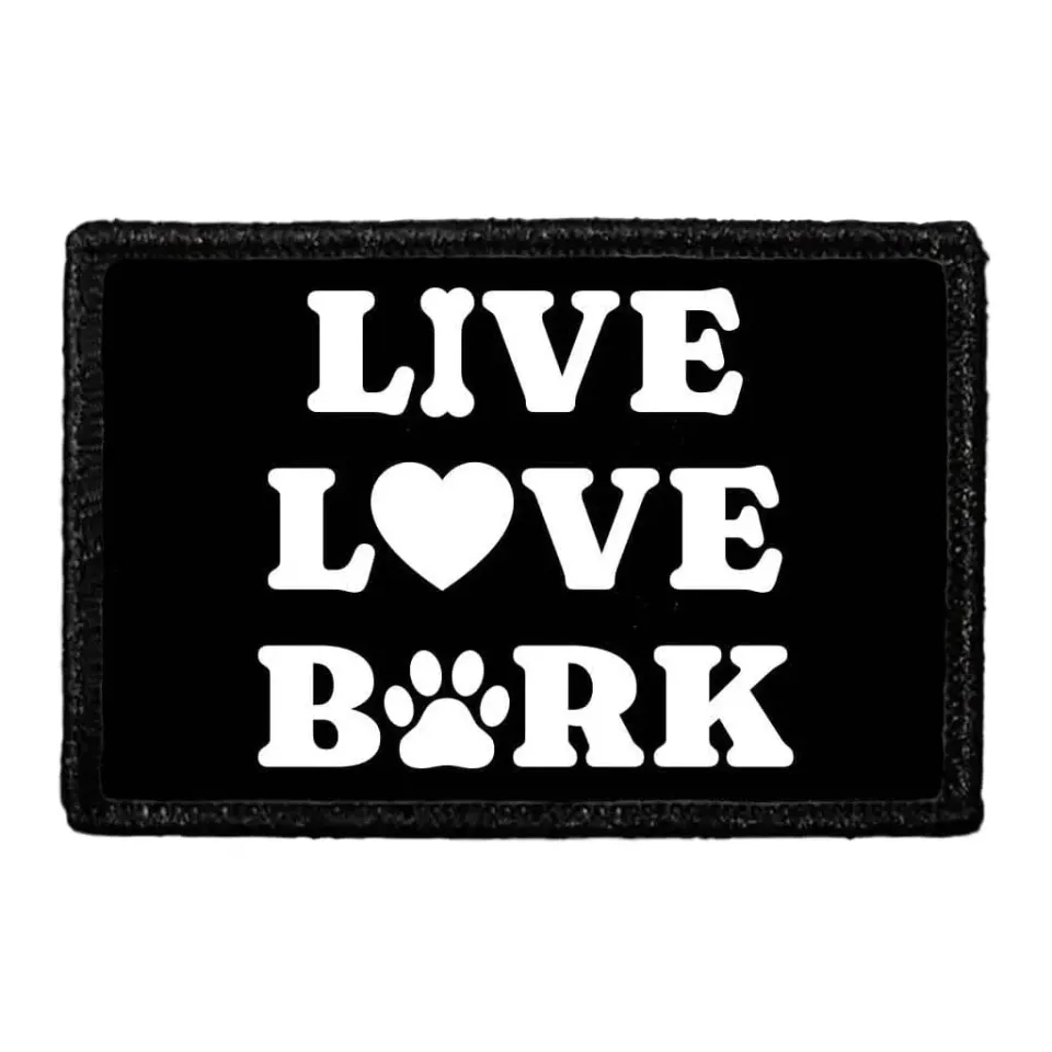Pull Patch Live Love Bark patch 7,6x5 cm velcro