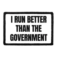 Pull Patch I Run Better Than Government patch 7,6x5 cm