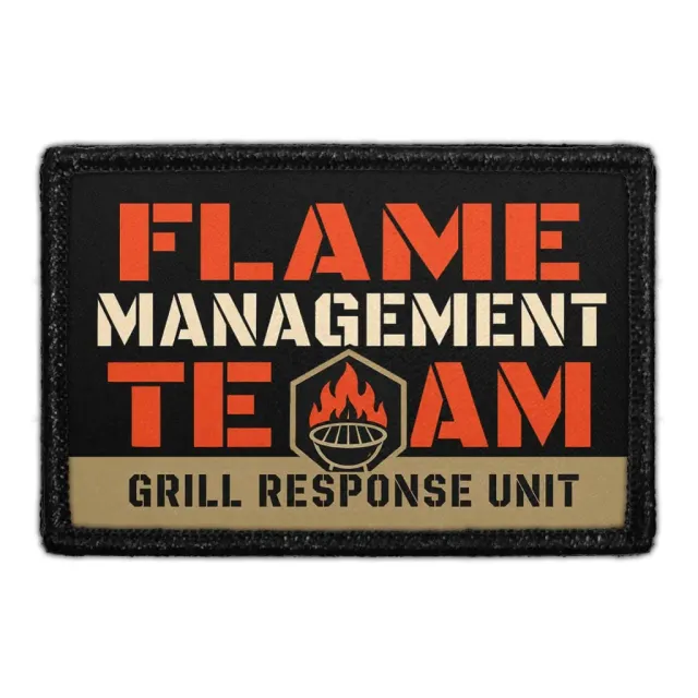 Pull Patch Flame Management Team patch 3x2 velcro – BBQ