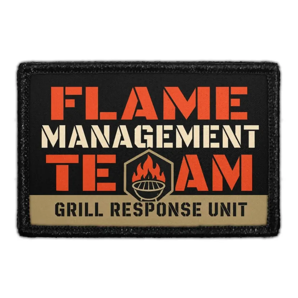 Pull Patch Flame Management Team patch 3x2 velcro – BBQ