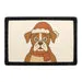 Pull Patch Boxer Dog With Santa Hat patch 3x2 hund