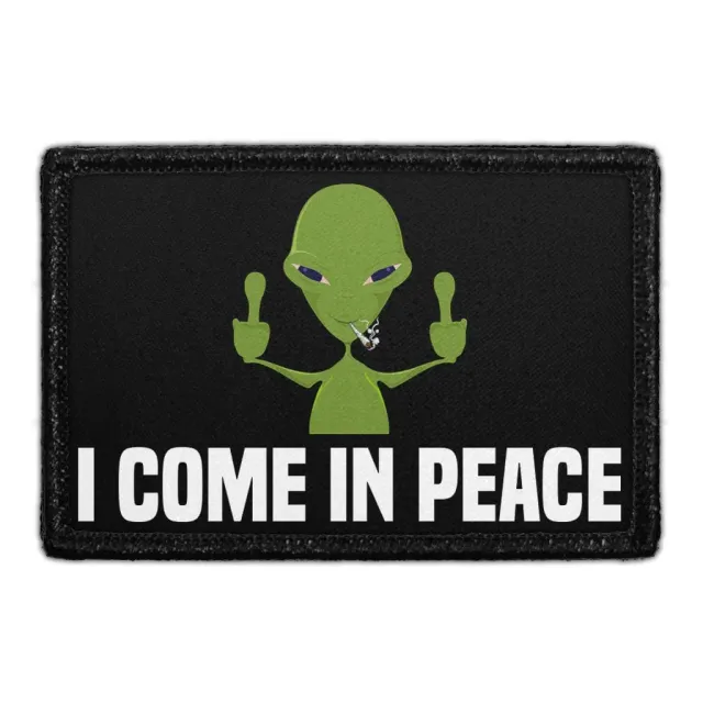 Pull Patch Alien Smoking Peace patch med velcro