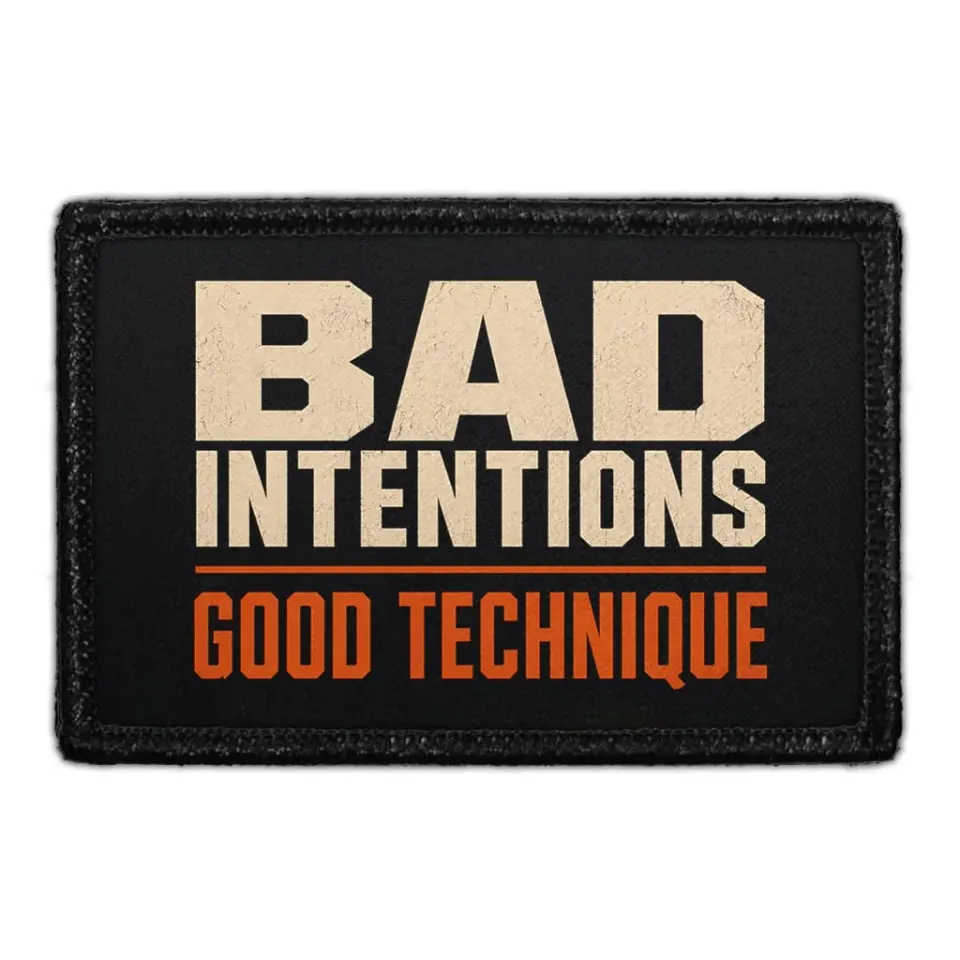 Pull Patch Bad Intentions patch 3x2 football