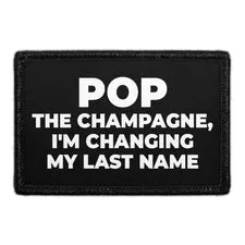 Pull Patch Pop The Champagne patch med velcro fest