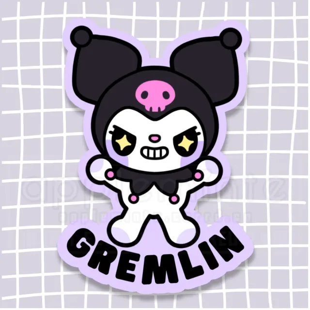 Appleminte Gremlin klistermærke Kuromi 7,6 cm