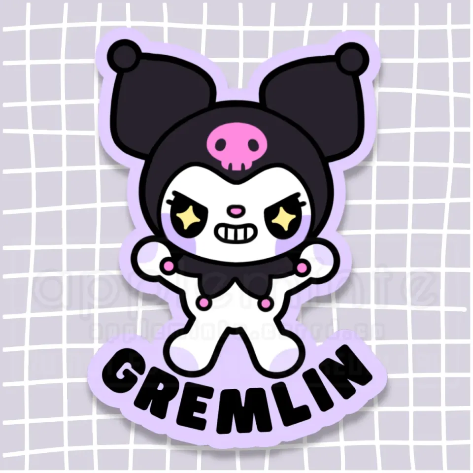 Appleminte Gremlin klistermærke Kuromi 7,6 cm