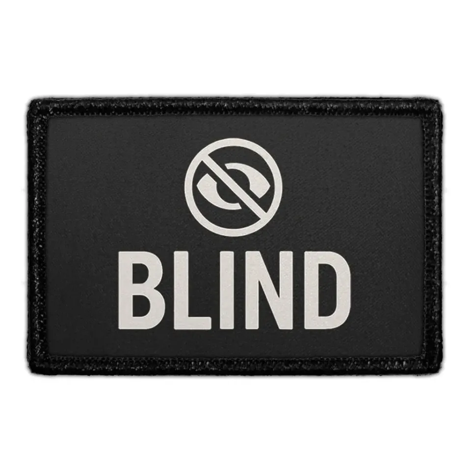 Pull Patch Blind Badge patch 76x51 mm advarsel