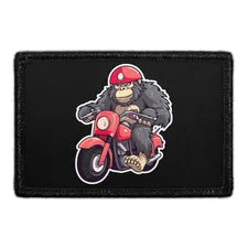Pull Patch Gorilla On A Motorcycle patch 76x51 mm velcro