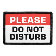 Pull Patch Please Do Not Disturb patch velcro