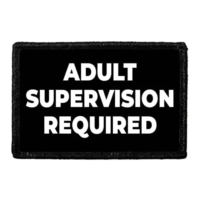 Pull Patch Adult Supervision patch med velcro 1 stk humor