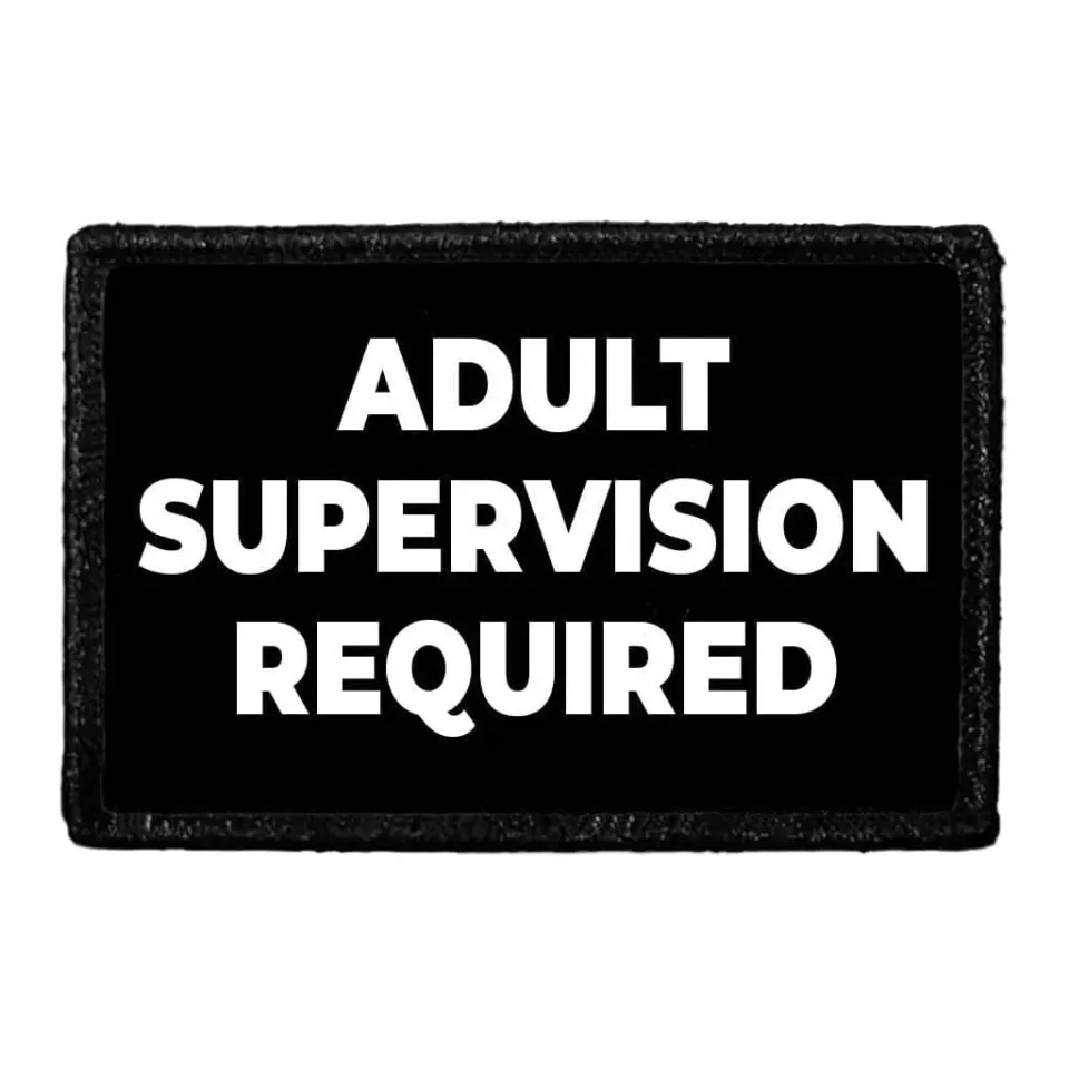 Pull Patch Adult Supervision patch med velcro 1 stk humor