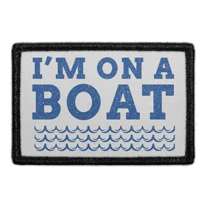 Pull Patch I'm On A Boat patch med velcro bølger