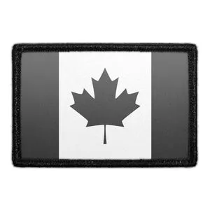 Pull Patch Canada Flag patch sort-hvid velcro
