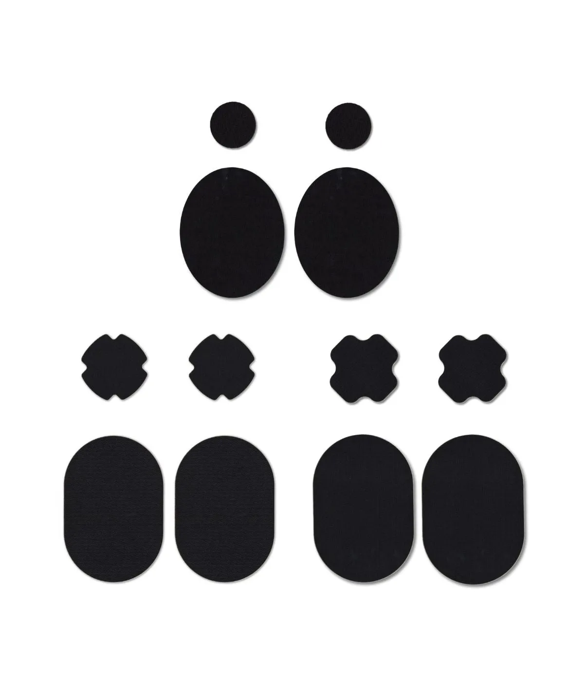 FabPatch All Black Trio strygemærker 3-pak