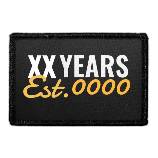 Pull Patch Est. Year Old patch 3x2 velcro custom