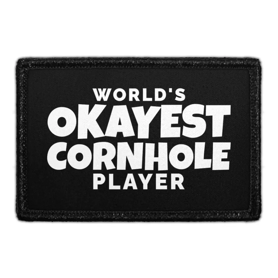 Pull Patch World's Okayest Cornhole Player patch 7,6x5 cm