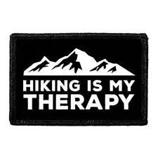 Pull Patch Hiking Is My Therapy patch terapi citat