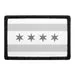 Pull Patch Chicago City Flag patch sort-hvid 76x51