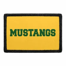 Pull Patch Mustangs Green Text patch grøn tekst