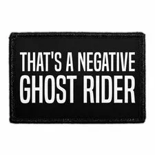 Pull Patch That's A Negative Ghost Rider patch velcro